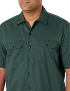 Dickies mens Short-sleeve Work Shirt, Hunter Green, X-Large