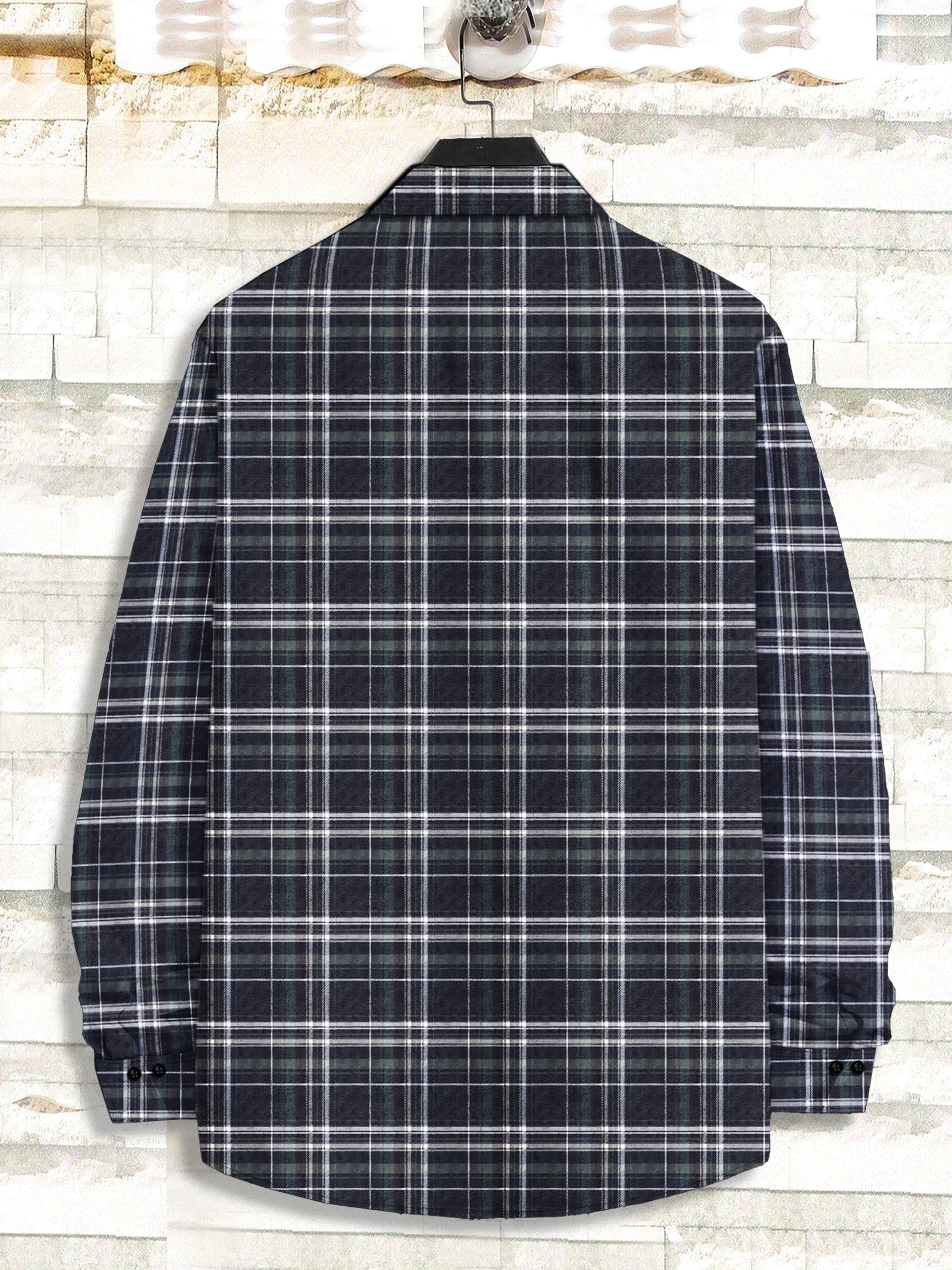 Noble Monk MenS Regular Long Sleeve Cotton Check Shirt | Casual Shirt With Spread Collar