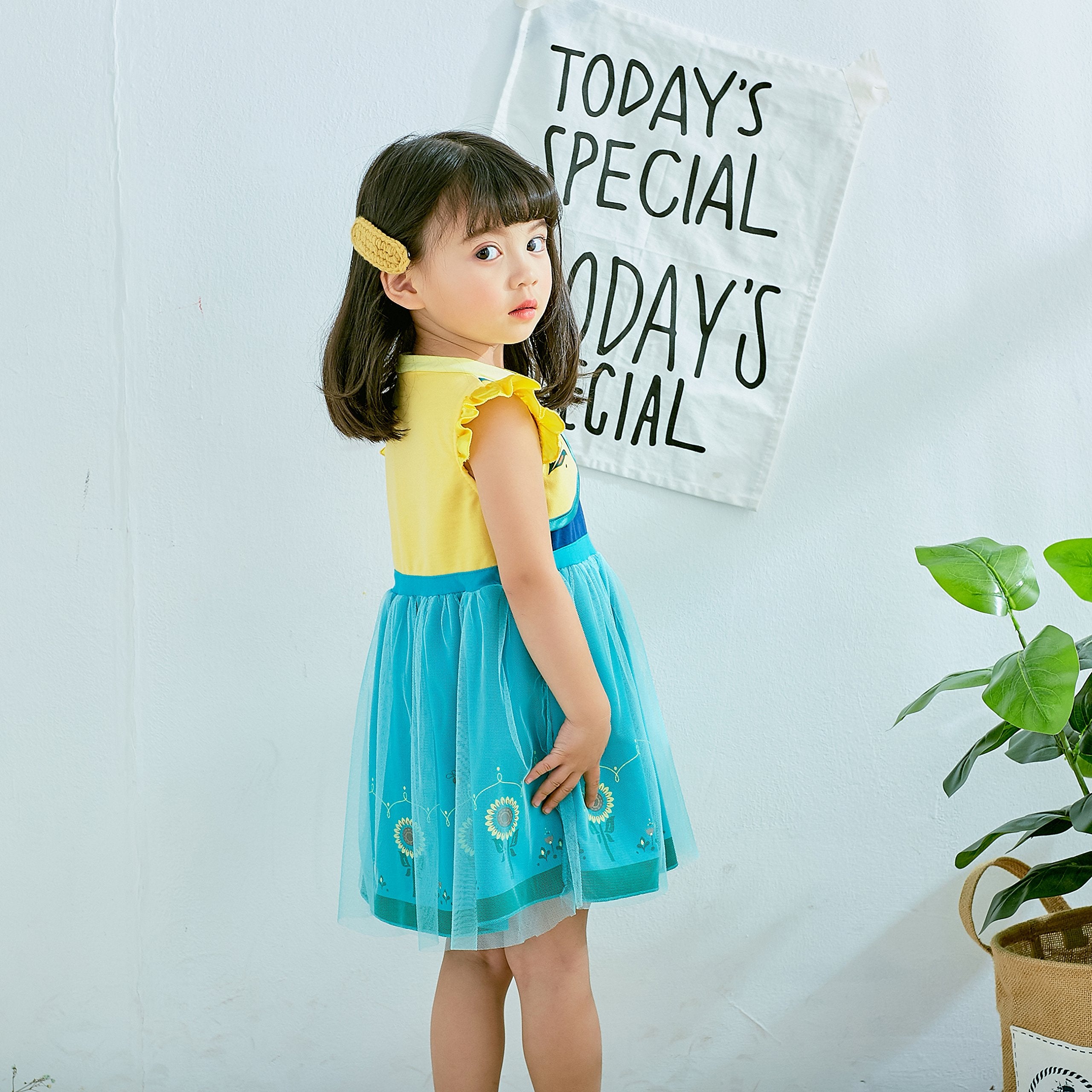 Dressy Daisy Ice Princess Fever Dress Up Clothes Halloween Fancy Party Tulle Skirt Summer Outfit for Baby Girls Size 12-24 Month