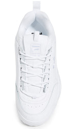 Fila Men's Strada Disruptor fashion sneakers, White/White/White, 9 US