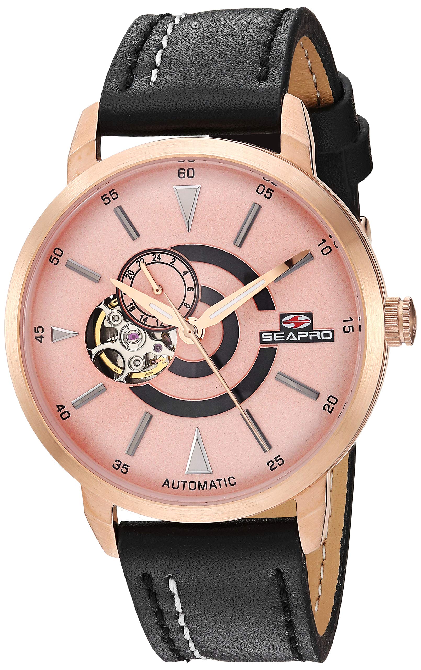 Seapro Men's SP0144 Elliptic Analog Display Japanese Automatic Black Watch