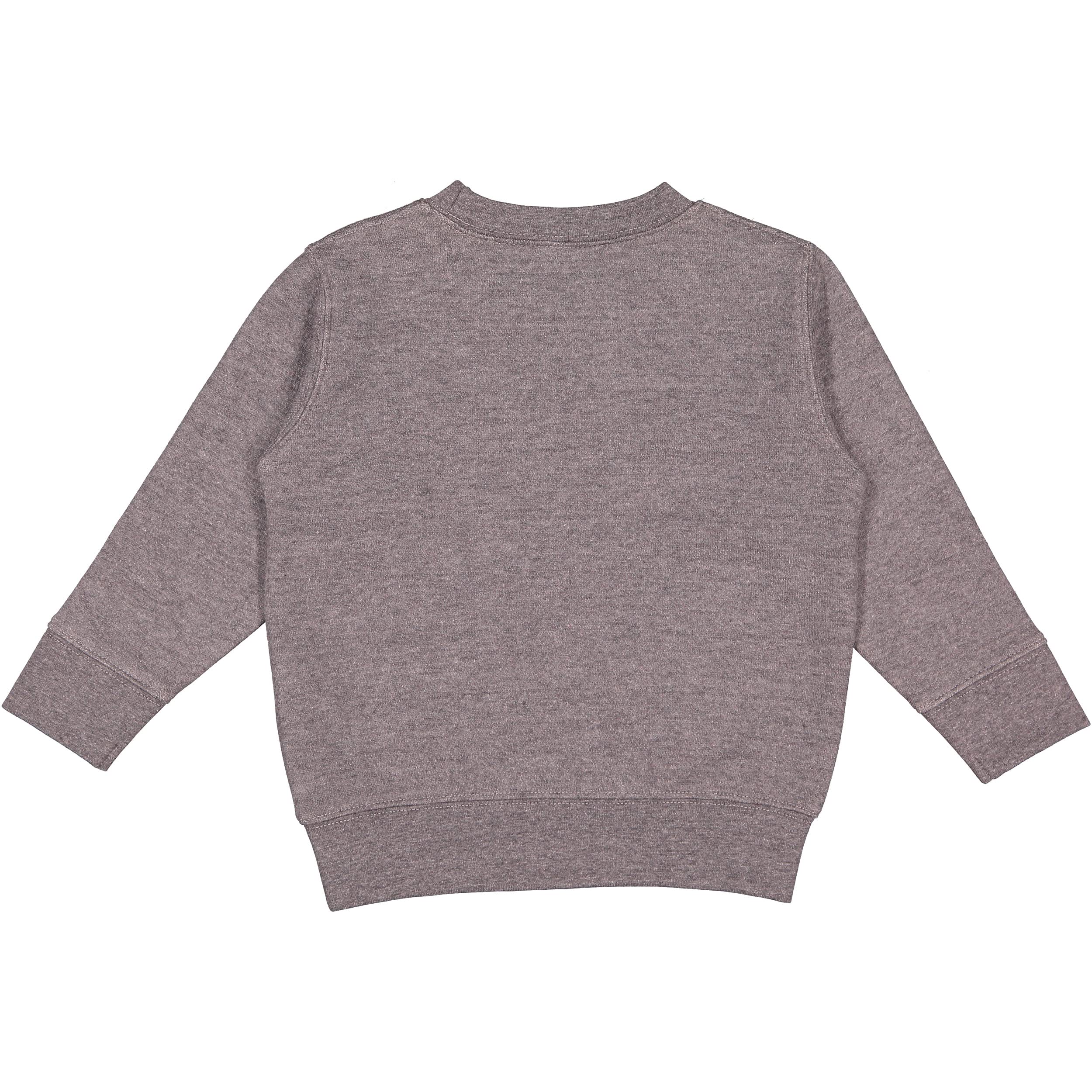 RABBIT SKINS Toddler Fleece Long Sleeve Pullover Sweatshirt, Granite Heather, 5/6