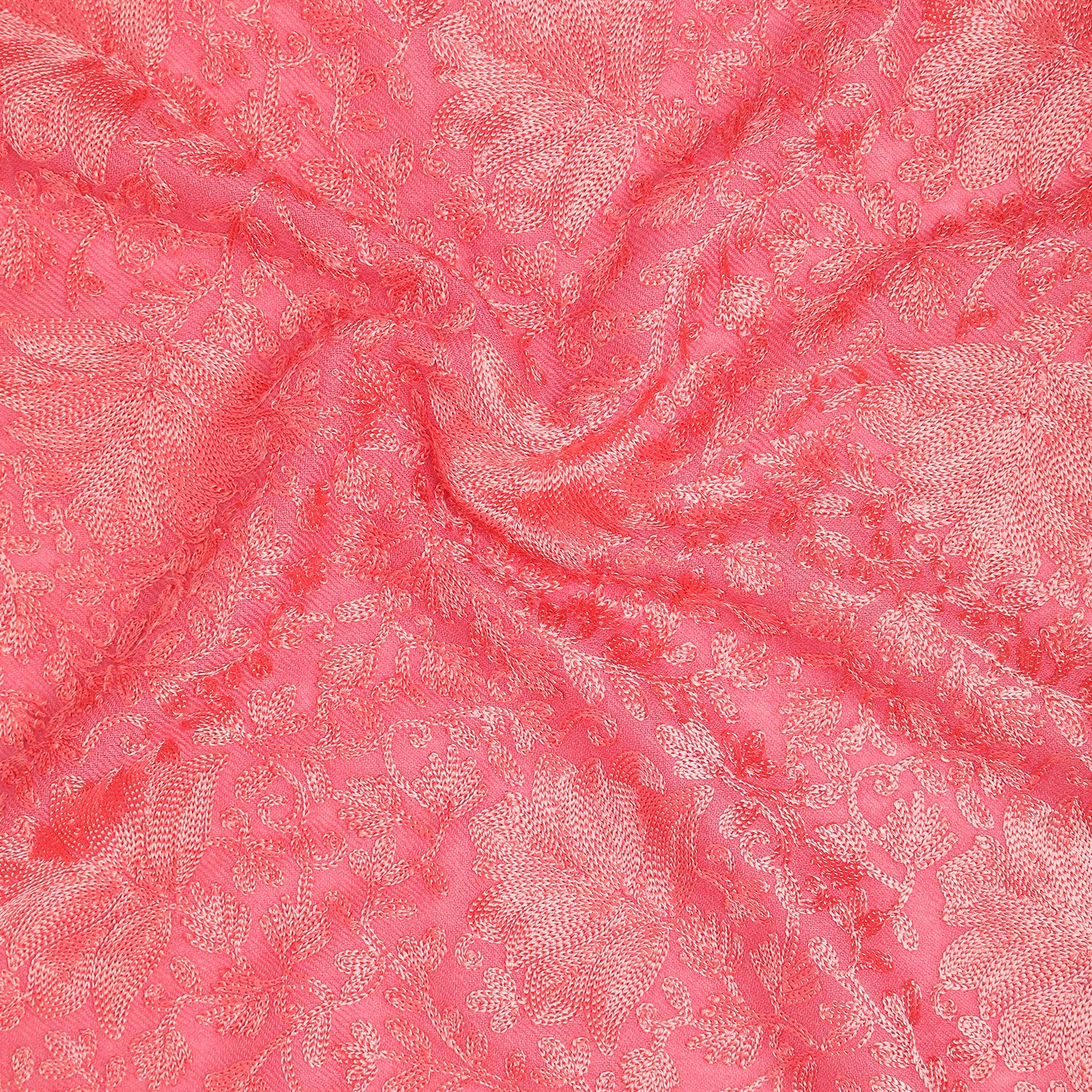 Pashmoda Women Shahkaar Pure Wool Aari Embroidered Kashmiri Stole (Size 71X203 Cm)