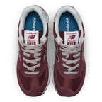 New Balance Women's 574 Core Sneaker, Burgundy/White, 9