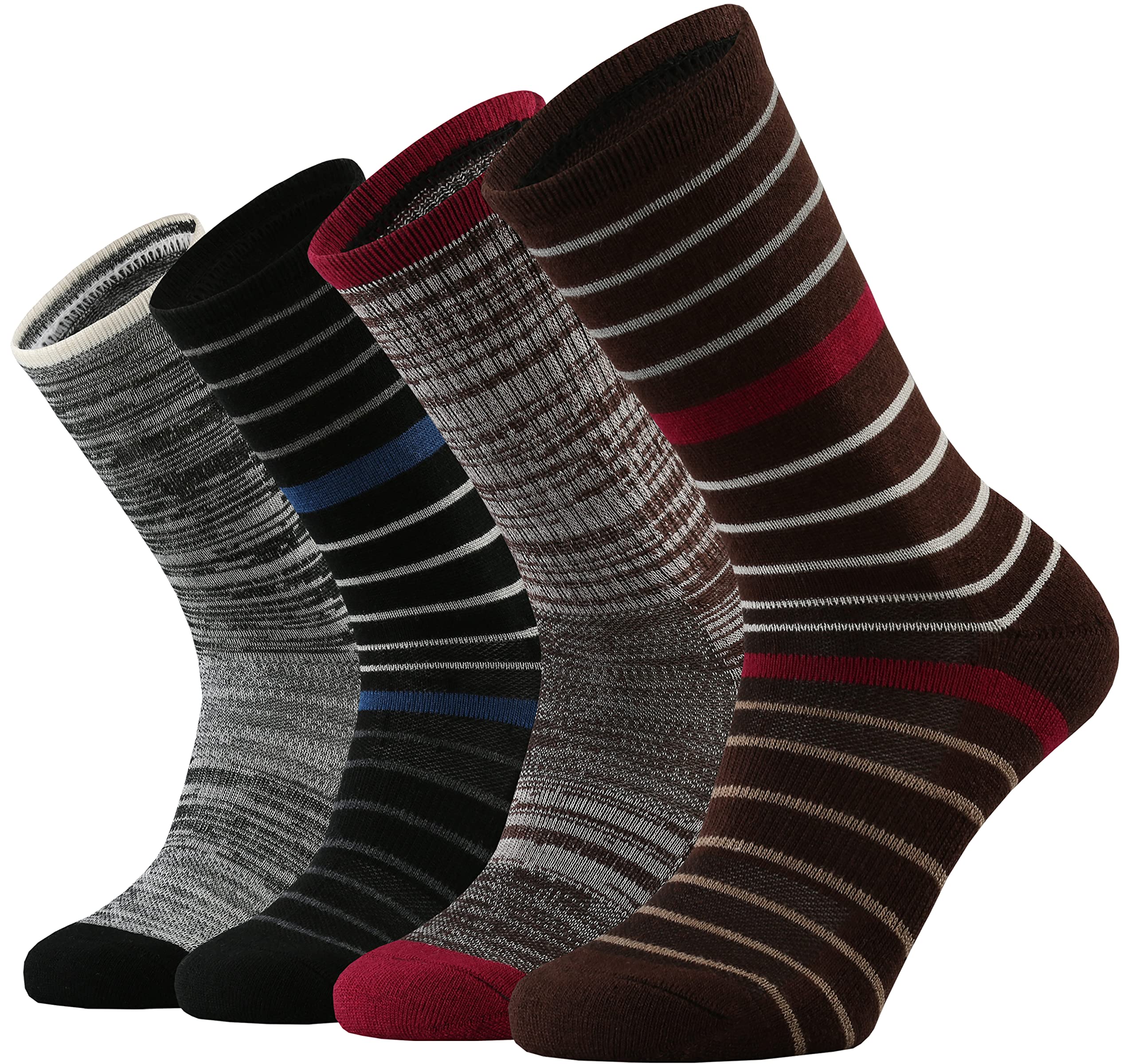 Ortis Ladies Merino Wool Outdoor Hiking Trail cushion crew Socks for Women(Mixcolor3)