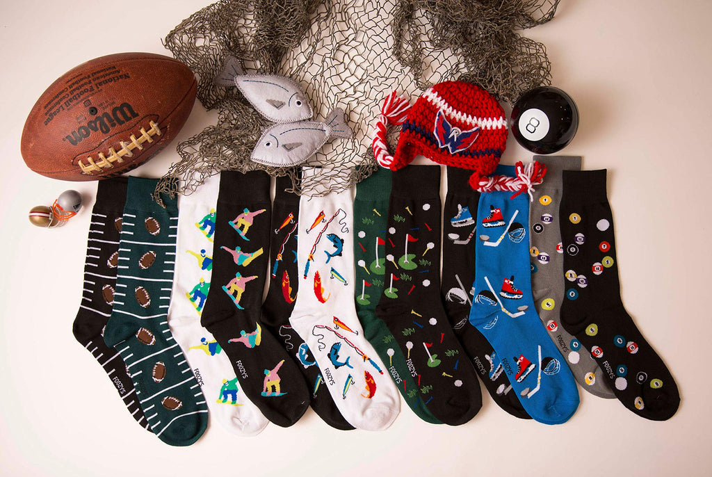 Foozys Men? Billiards Cool Sports Novelty Crew Socks | 2 Pair