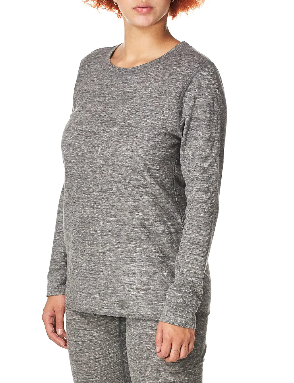 Fruit of the Loom Women's Micro Waffle Premium Thermal Set, Smoke Heather, Small
