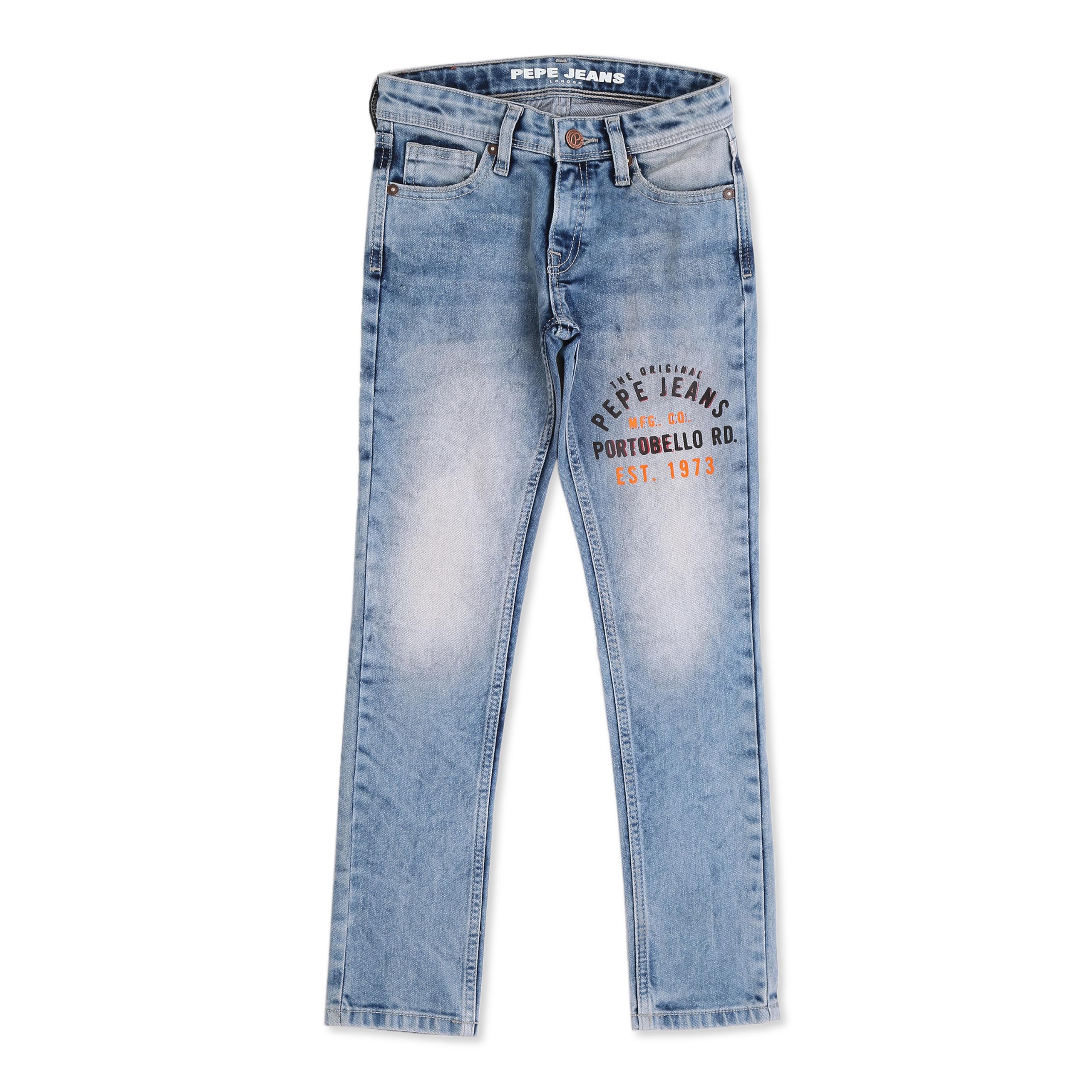 Pepe Jeans Cashed Mid Waist Slim Fit Denim, Light Used, 4