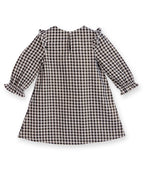 Beebay Kids Girls Yoke Frill Gingham Dress Black/White