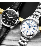 Stuhrling Original Dress Watch for Men Analog Dial with Date Calfskin Leather Band