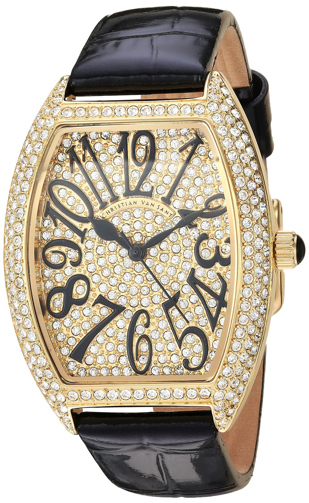 Christian Van Sant Women's CV4820 Elegant Analog Display Quartz Black Watch