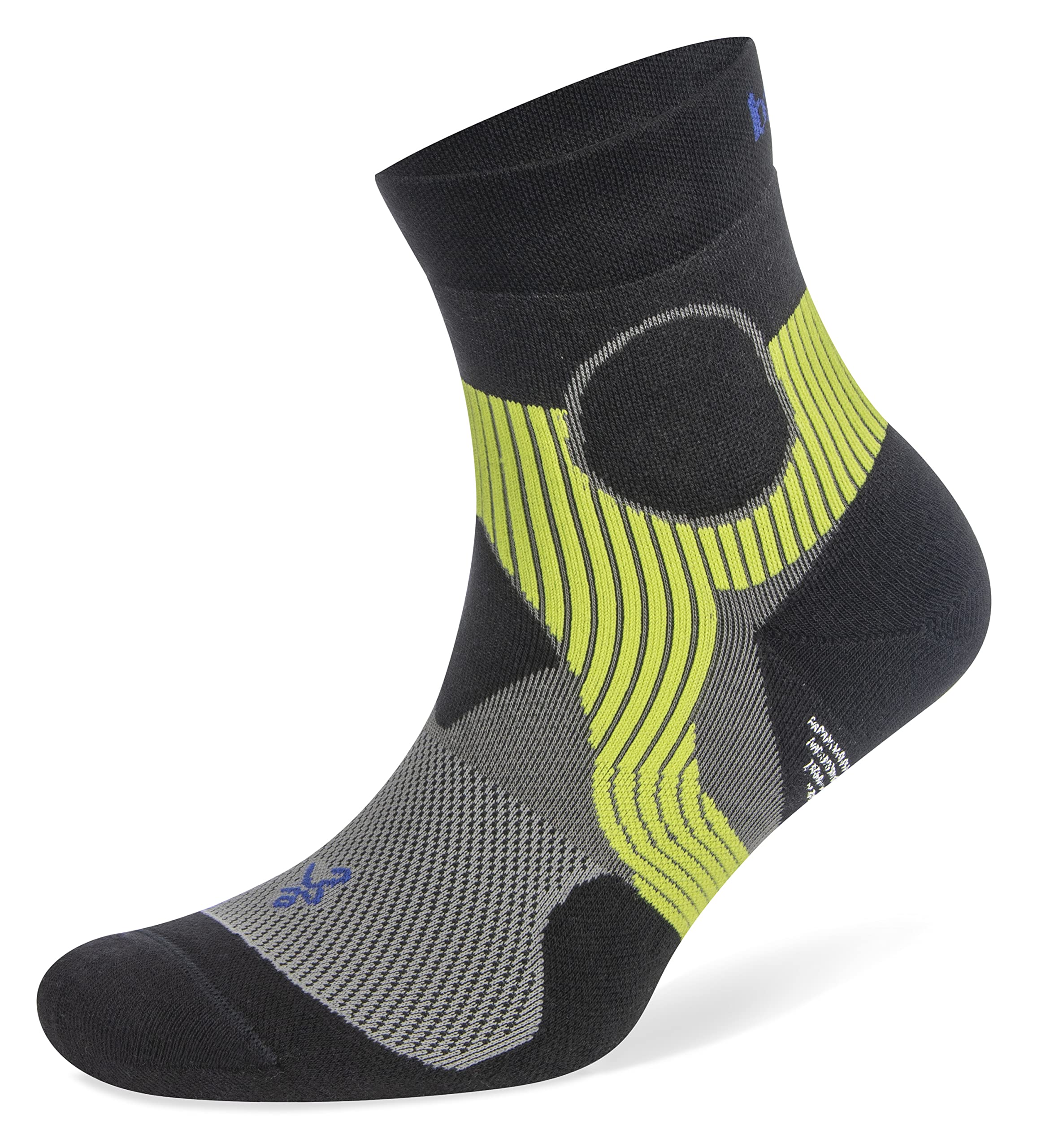 Balega Athletic Support Compression Fit Performance No Show Running Socks for Men and Women (1 Pair), Light Grey/Black, Large