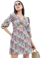 Ketch WomenS Polyester Modern Midi Casual Dress (Khj6000095_Mint Green