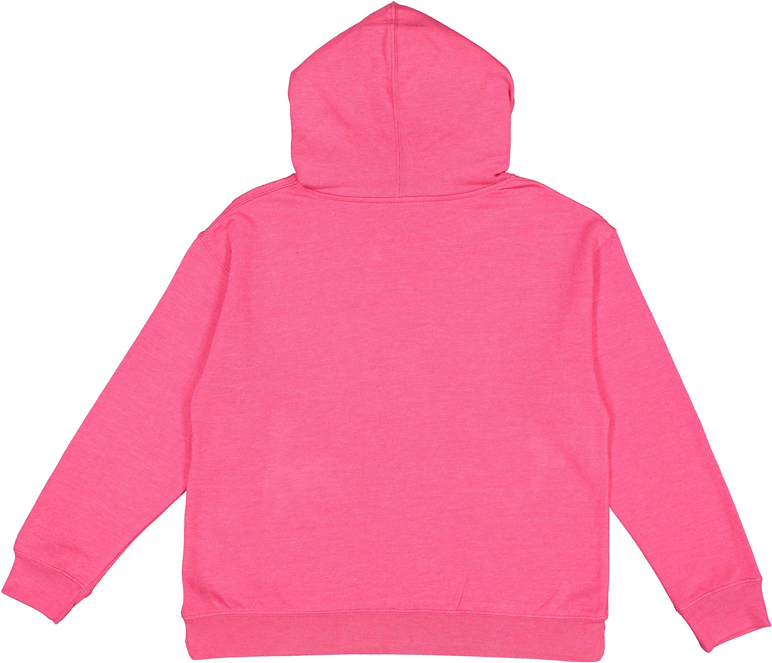 LAT Apparel Youth Pullover Fleece Hoodie - X-Large - Vintage Hot Pink