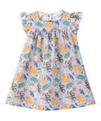 ANIMAL PRINT RUFFLE DRESS MULTI - COL