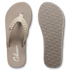cobian Women's Braided Bounce Sandal,Cream,8 M US