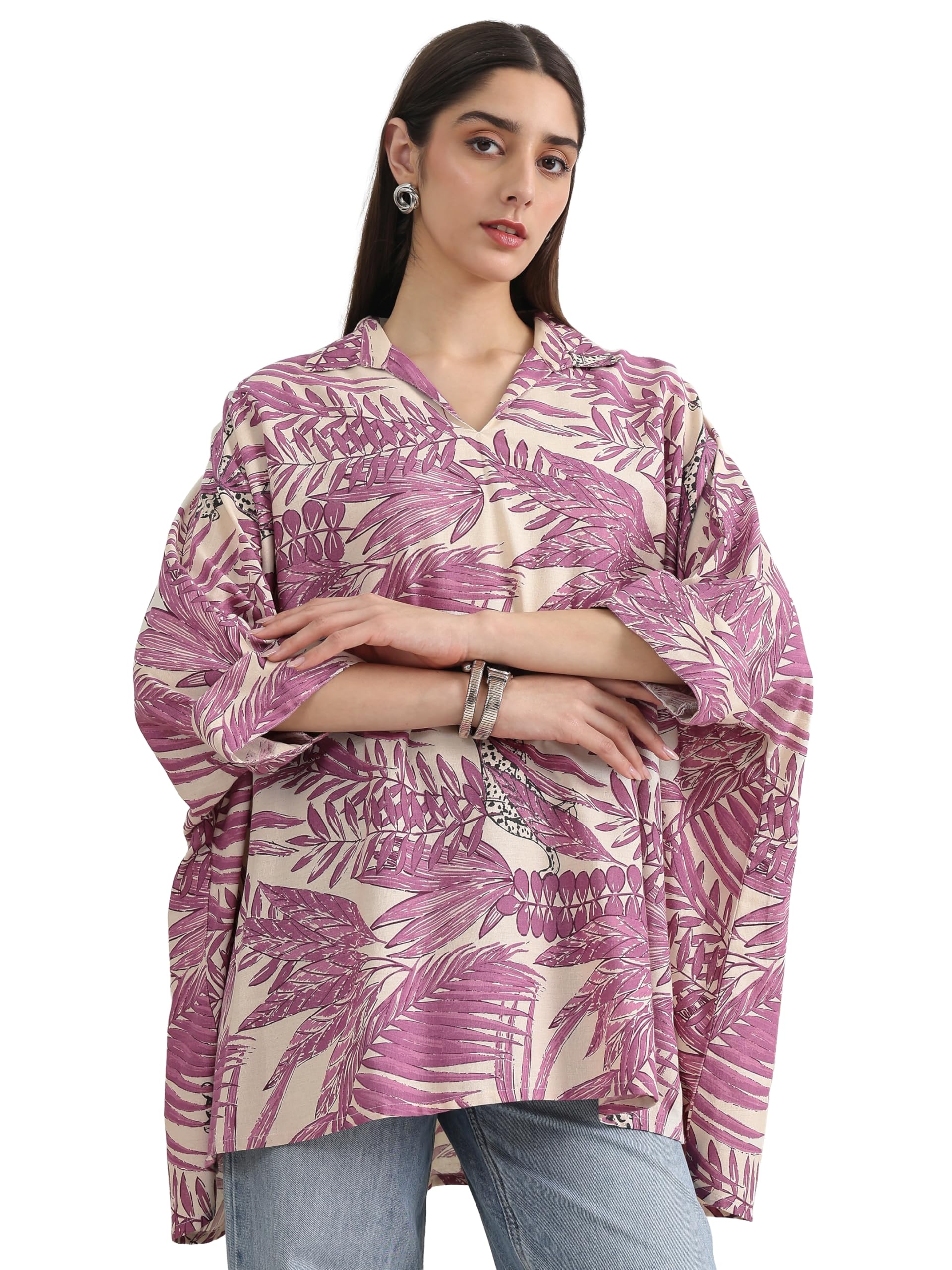Libas Printed Cotton A-Line Kurti-43151Xxl