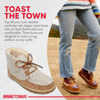 Minnetonka Womens Torrey Laceup Boot, Cinnamon, Size 9 Wide