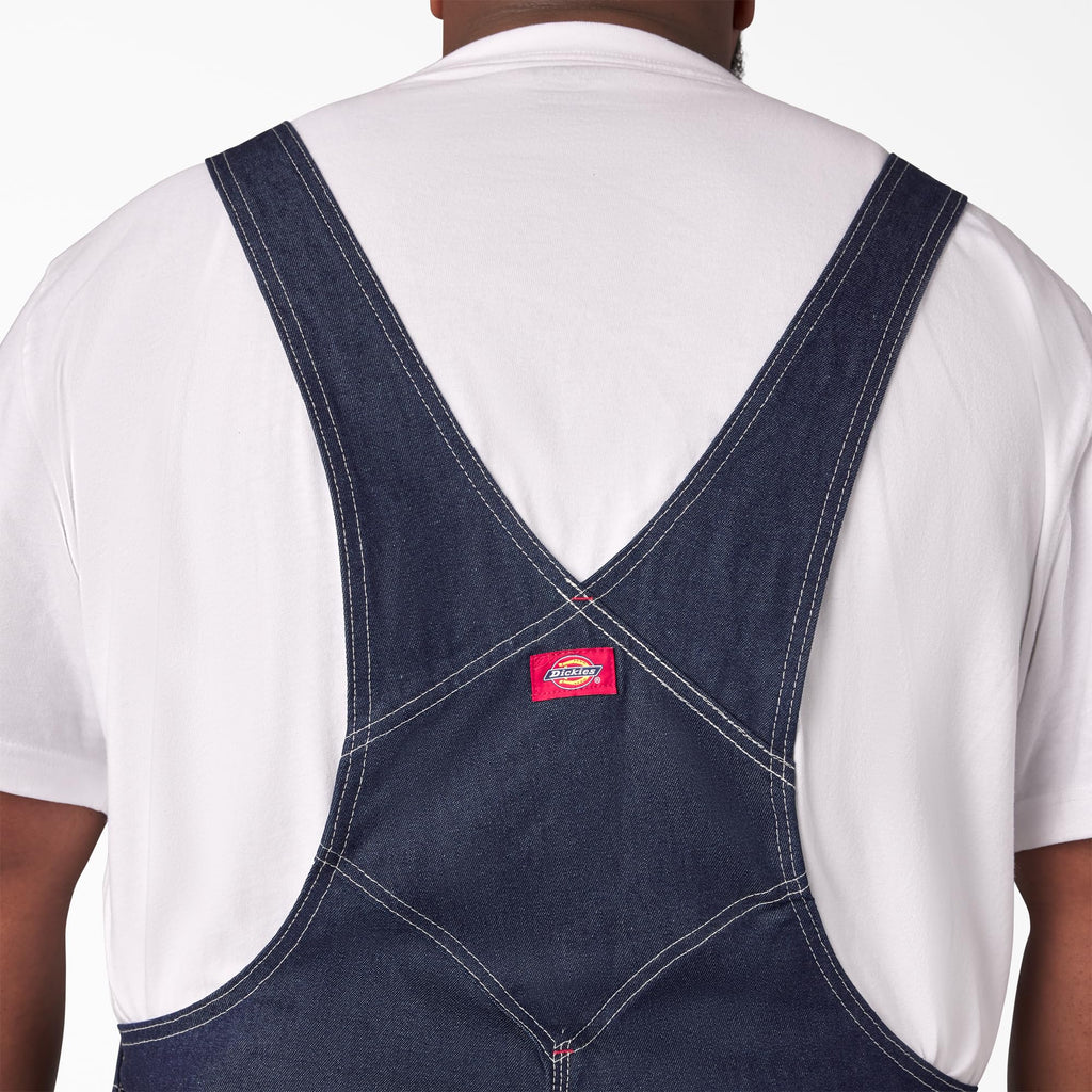 Dickies Men's Denim Bib Overall, Indigo Rigid, 34 x 32