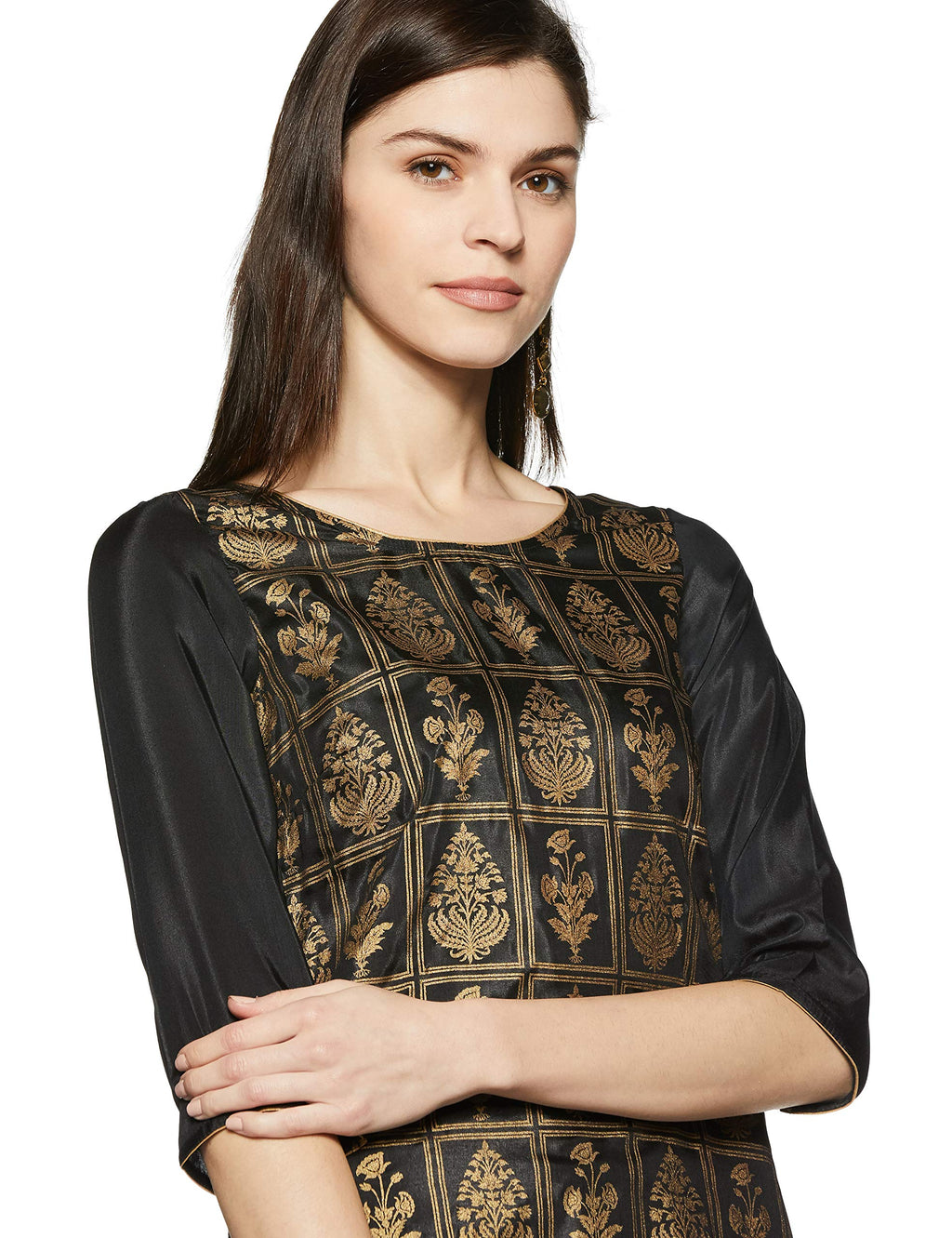 Aurelia Women'S Kurta (18Aua10130-100216_Xl_Black X-Large)