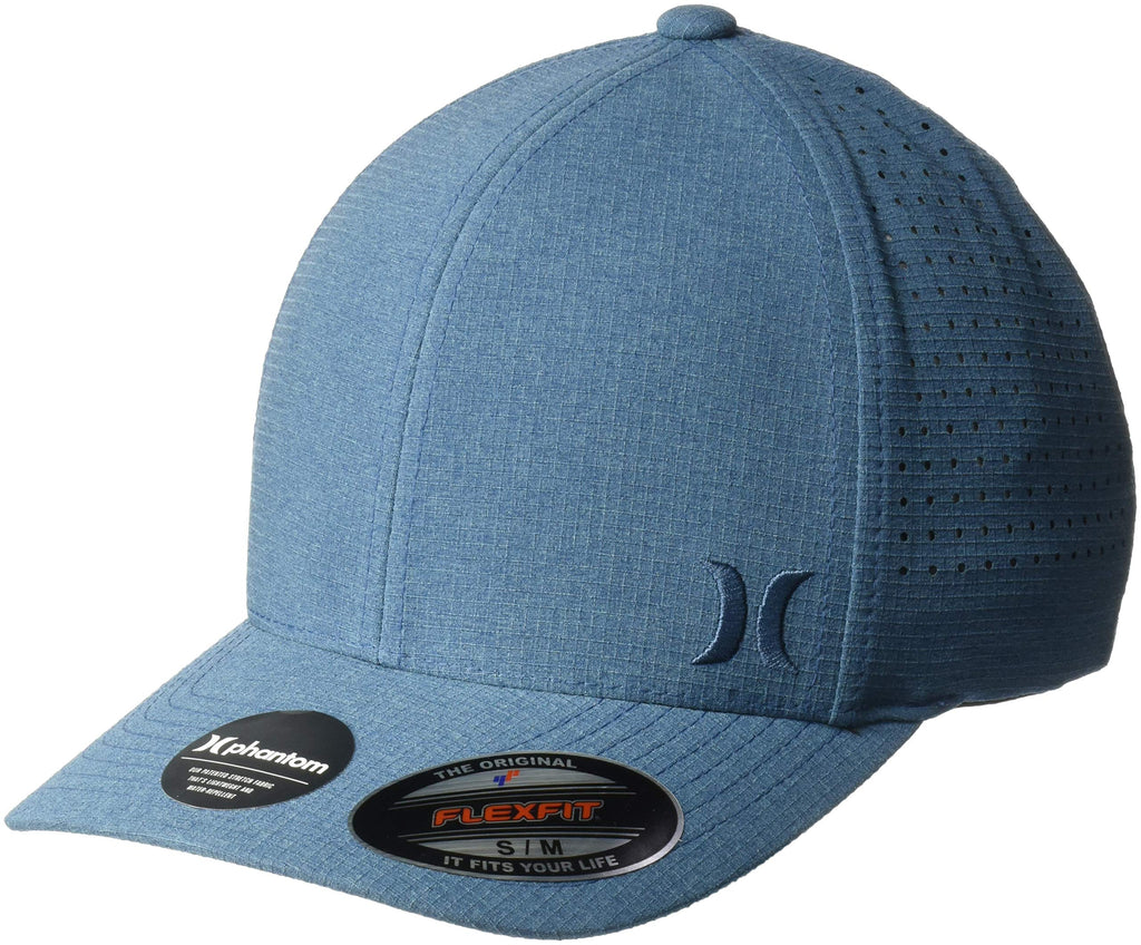 Hurley Mens Hat - Phantom Flexfit Fitted Baseball Cap, Size Small-Medium, Coastal Blue