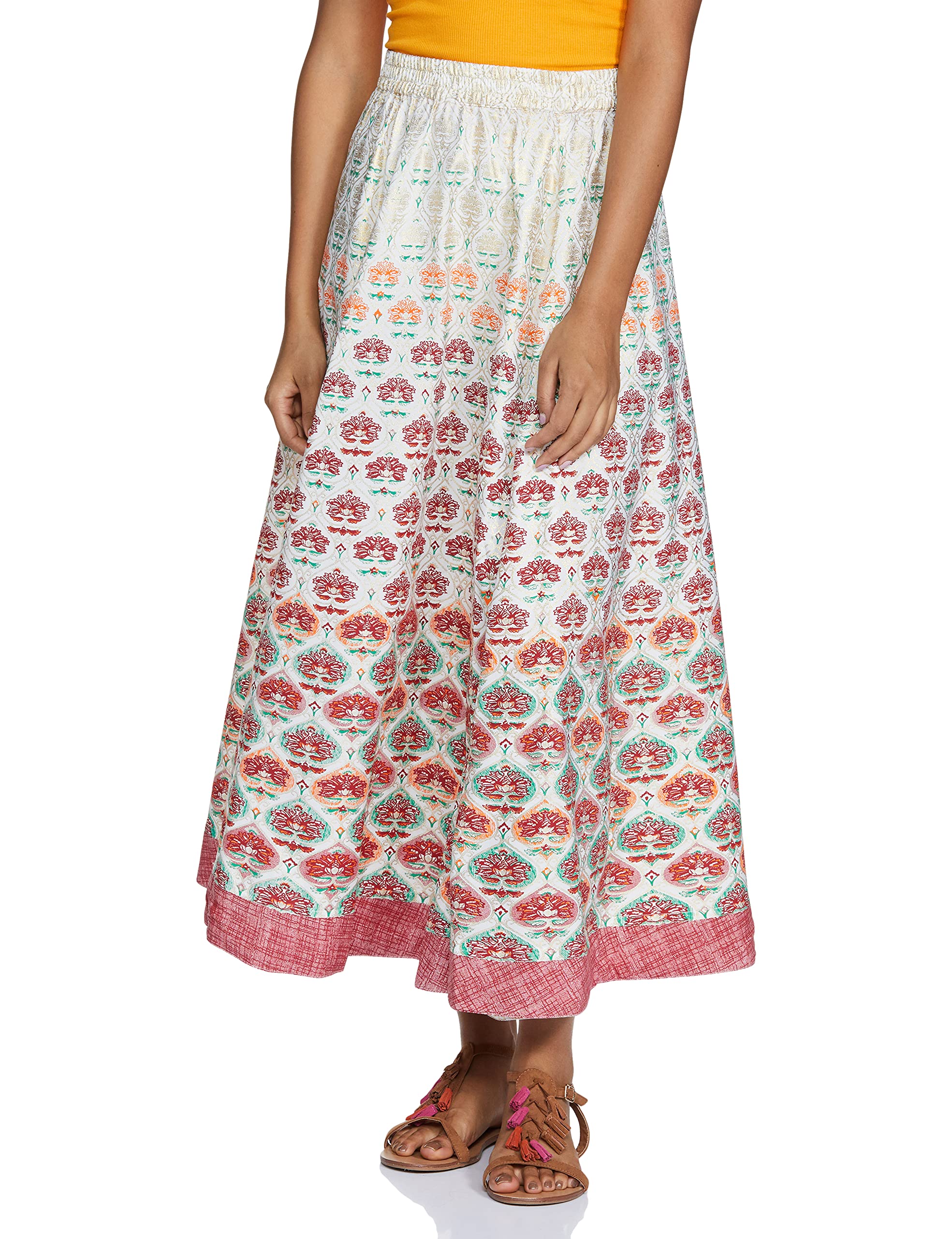 Aurelia Womens Crepe Skirt Bottom (20FEA60030-501480_White_S)
