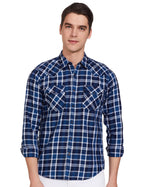 Pepe Jeans MenS Checkered Regular Shirt (Pm307260_Navy S)