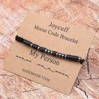 Gifts for Women Men Morse Code Bracelets for Mom Dad Daughter Friends Mother 's Day Gifts for Her Long Distance Relationship Bir