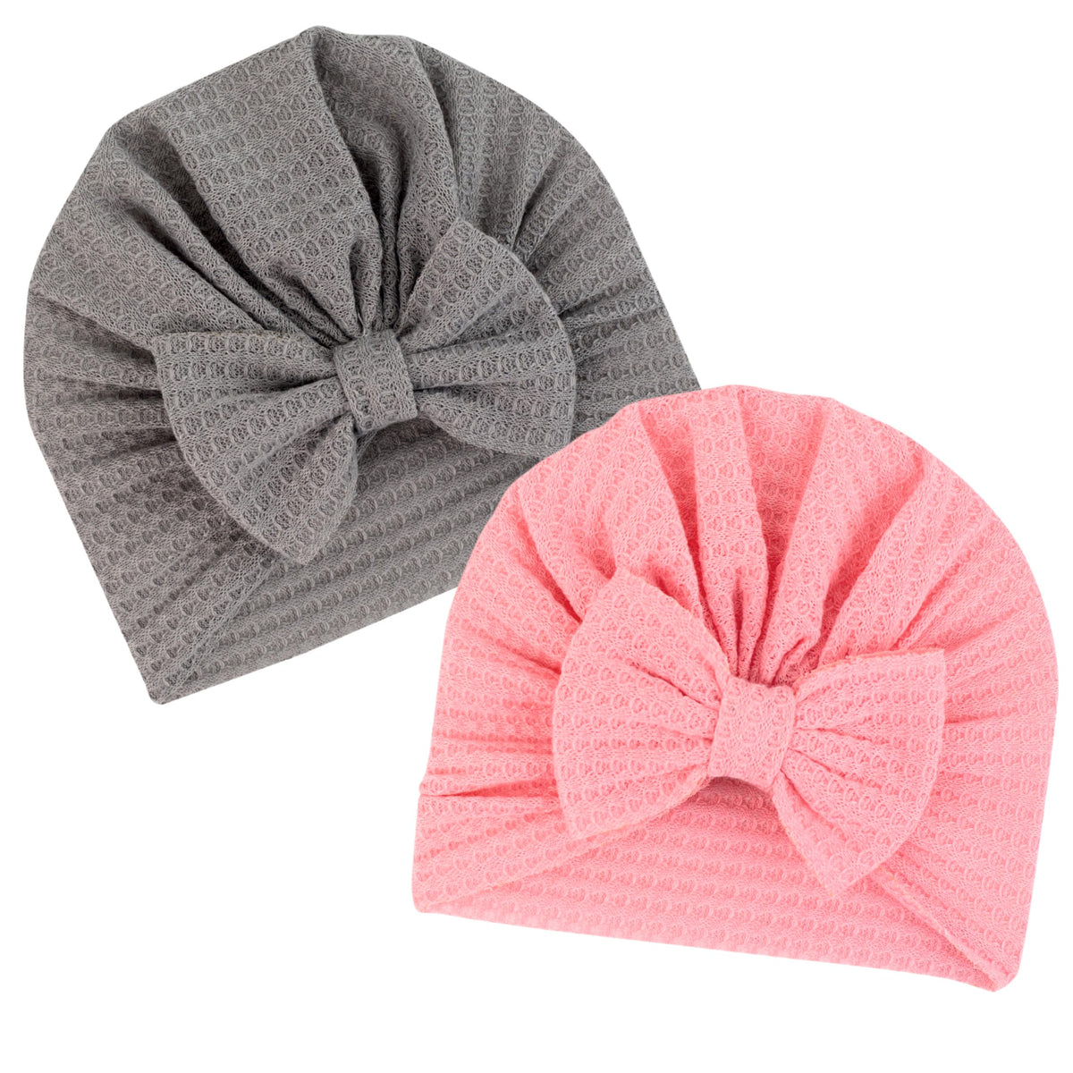 Lillypupp Newborn Baby Bow Knot Turban caps for Girls. Cute Light Pastel Colors Hair Accessories Headband Beanie for Toddler Gir 0-9