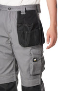 Caterpillar Men's Trademark Work Pants Built from Tough Canvas Fabric with Cargo Space, Classic Fit, Grey/Black, 28W x 30L
