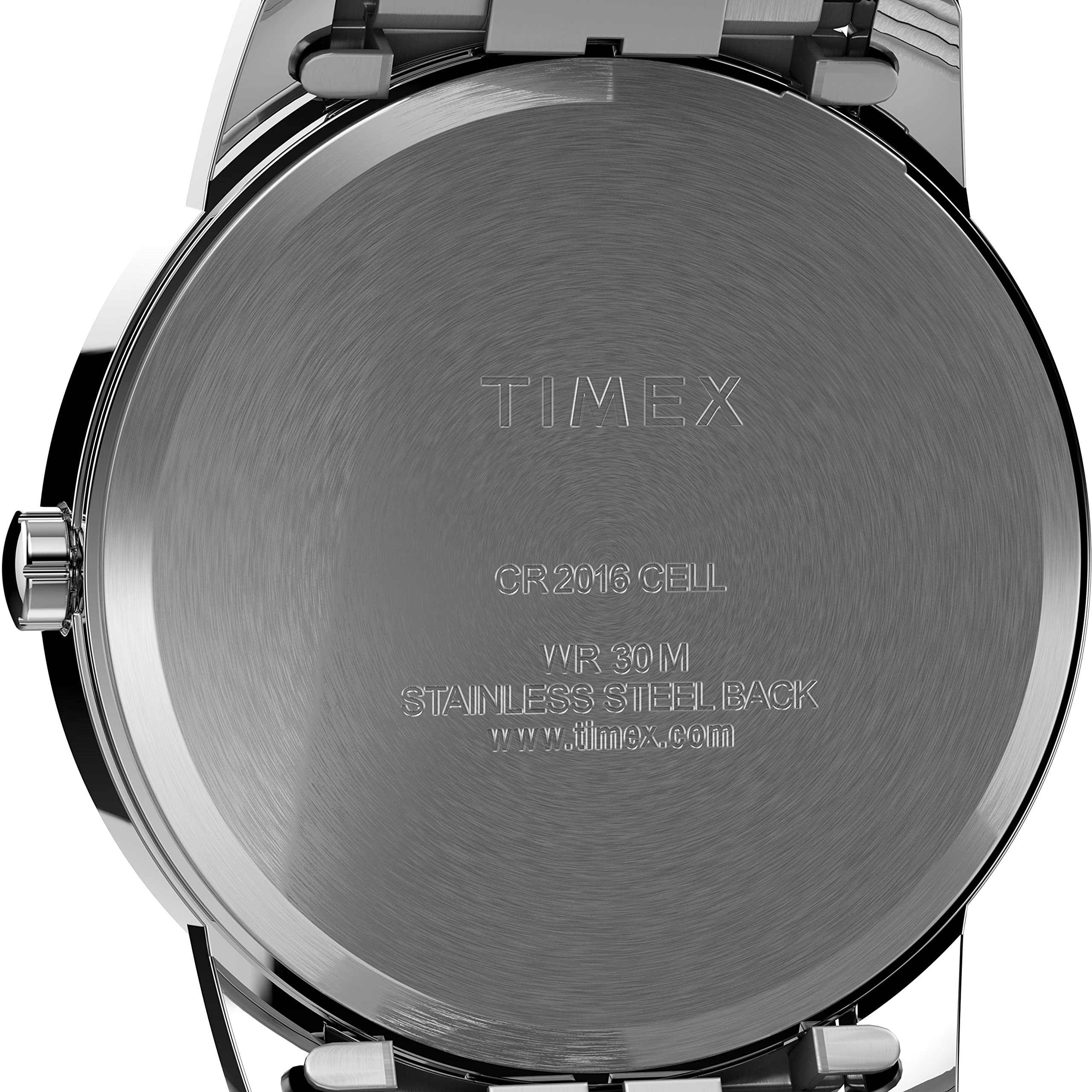 Timex Men's Easy Reader 35mm Watch - Silver-Tone Case White Dial with Silver-Tone Tapered Expansion Band