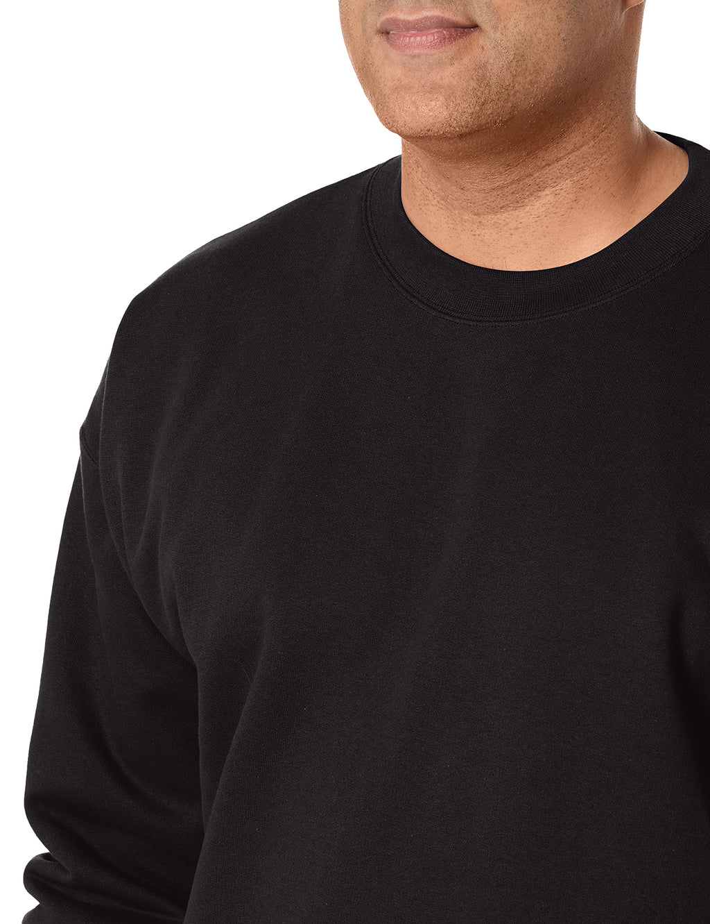 Hanes Men's Ultimate Cotton Heavyweight, Black, Large