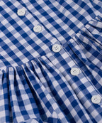 Beebay Kids Girls Y/d Check Button Through Dress Blue