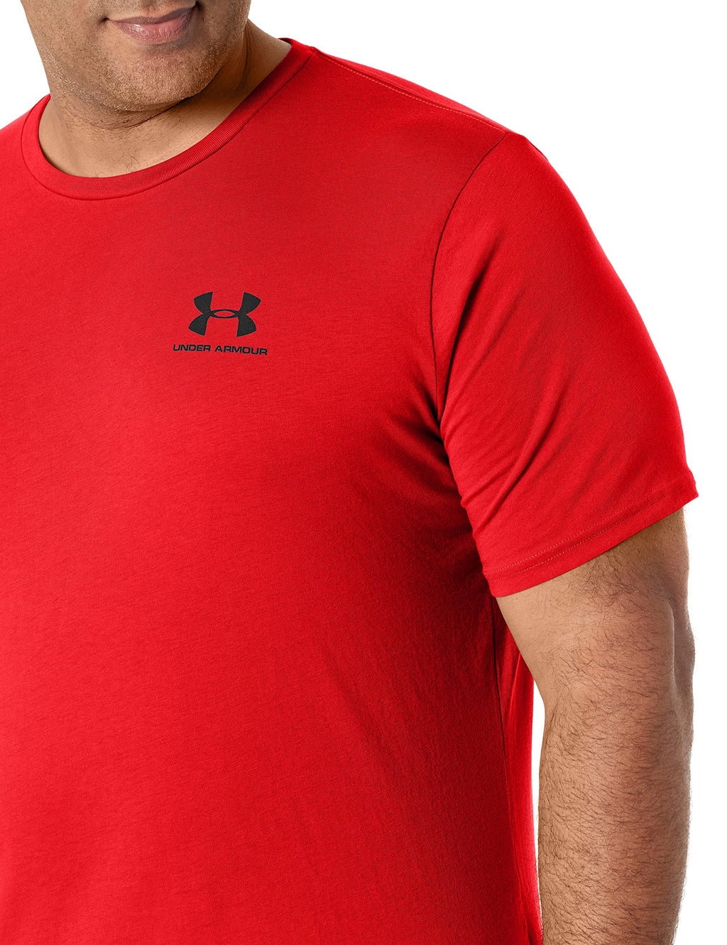 Under Armour Men's UA Sportstyle Left Chest Short Sleeve Shirt LG Red