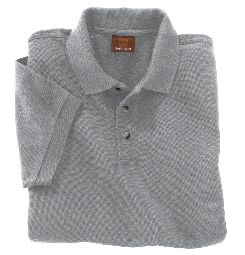 Mens 6 oz Ringspun cotton Piqu Short-Sleeve Polo - WHITE - 5XL(D0102H7KYL2)