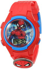 Accutime Kids Marvel Spider-Man Digital Quartz Plastic Watch for Boys & Girls with LCD Display, Red (Model: SPD4452)