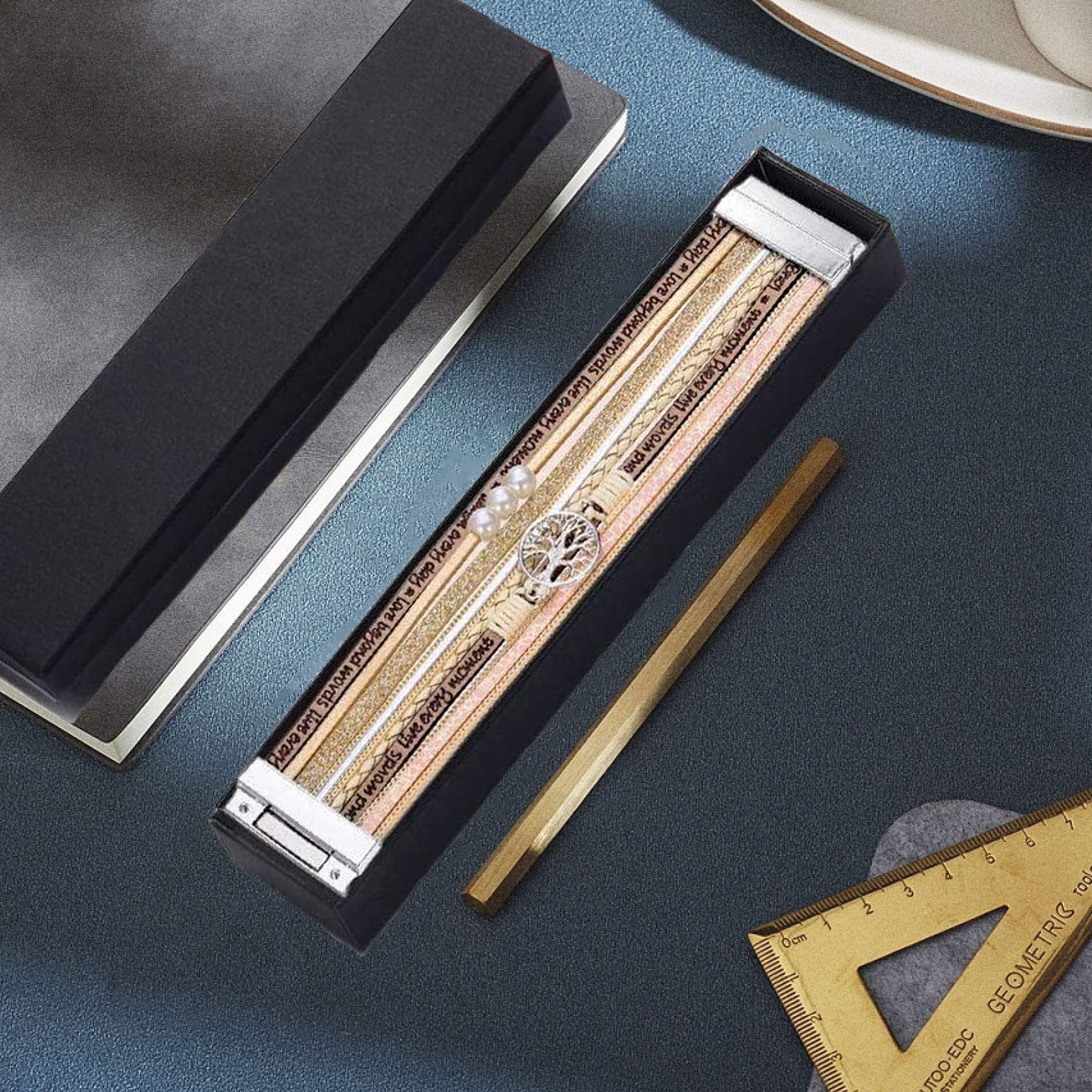 Inspirational Gifts, Tree of Life Leather Bracelets for Women, Trendy Stuff for Teen Girls, Christmas Birthday Gifts for Women G