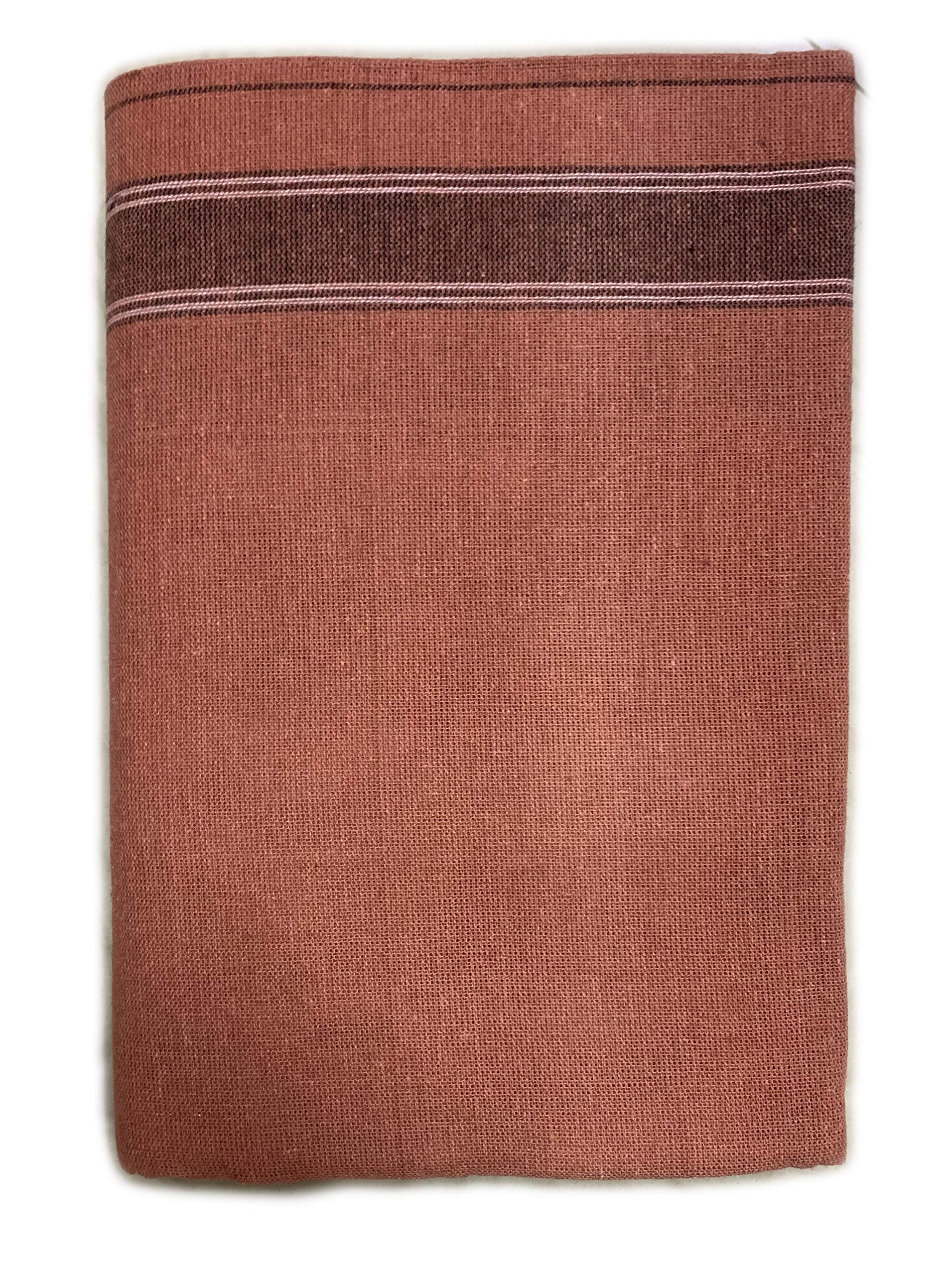 Prakasam Cotton Mens Colour Thalapathi Border Single Dhoti/Size1.28X2.00 Mtrs/Combo Pack Of 2 Dhoties