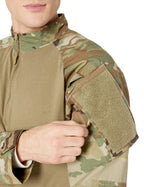 Combat Shirt long sleeve Scorpion mens 50/50 Cordura NYCO sleeves, 60/40 cotton nylon baselayer body (tan499) ML
