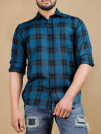 Noble Monk MenS Regular Fit Shirt | Checkered | Full Sleeves | Casual Shirt For Men