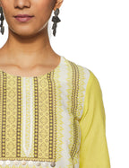 W For Woman Women Cotton Straight Regular Kurta