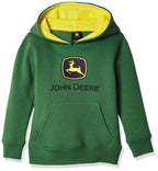 John Deere boys Fleece Hoody Pull Over Hooded Sweatshirt, Green Trademark, 14-16 US