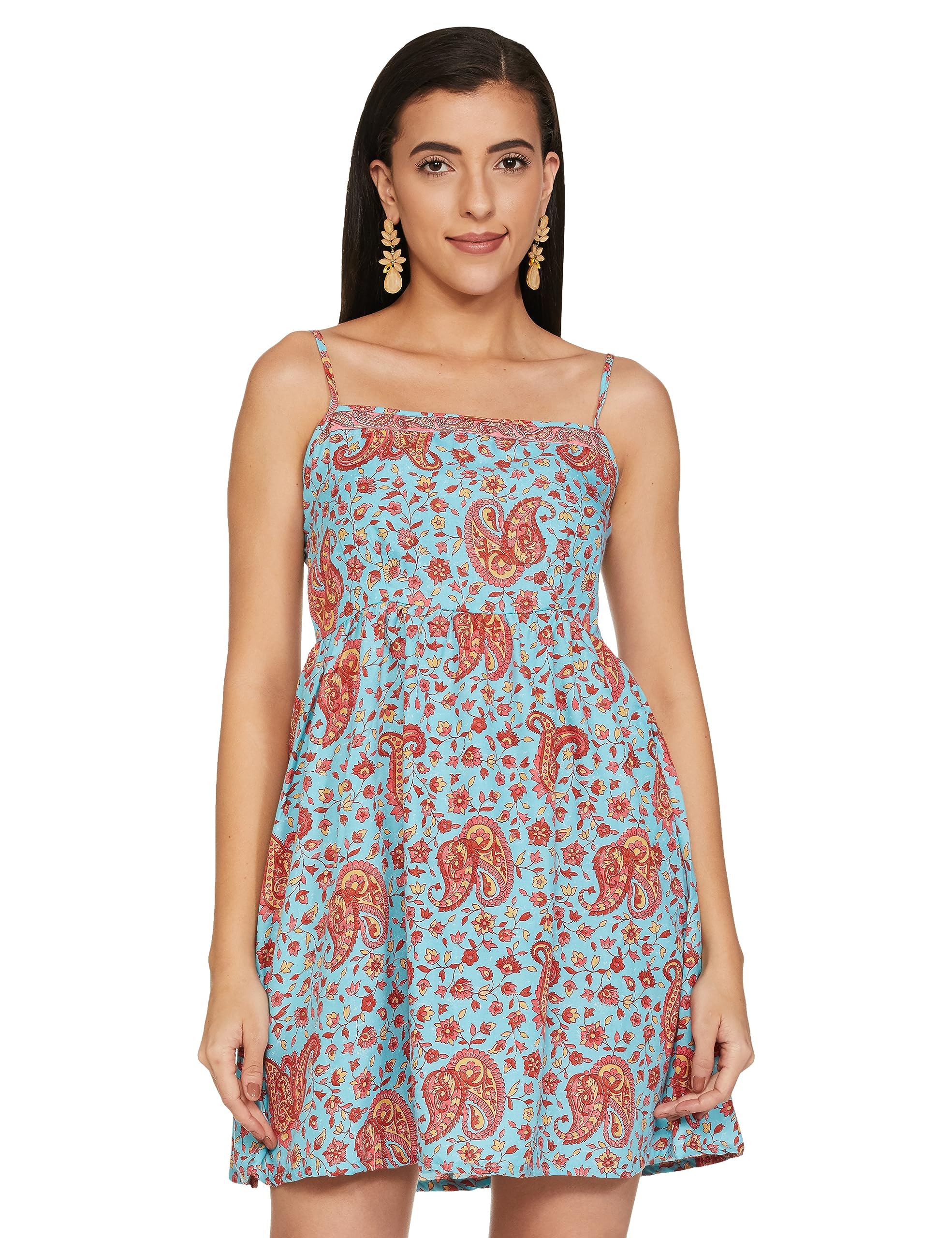 Ketch Womens Sleeveless Printed Ethnic Kurta (Khku000302_Pink_L)