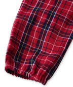 Beebay Kids Girls Shoulder Frill Check Dress RED