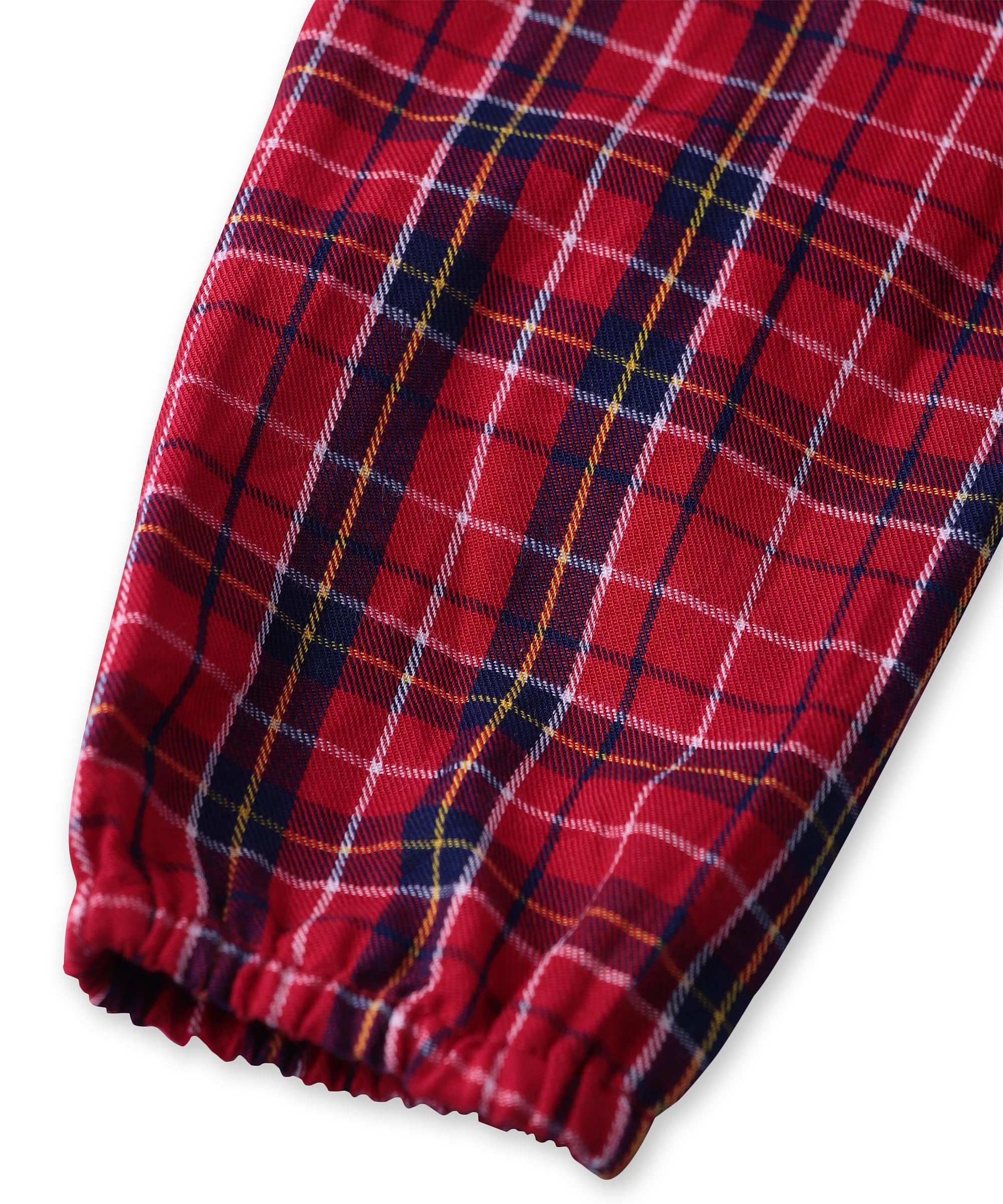 Beebay Kids Girls Shoulder Frill Check Dress RED