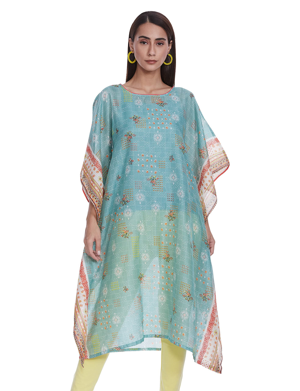 Aurelia Womens Synthetic Floral Kurta (Pack of 2) (20FEA11271-501331_Green_Small)