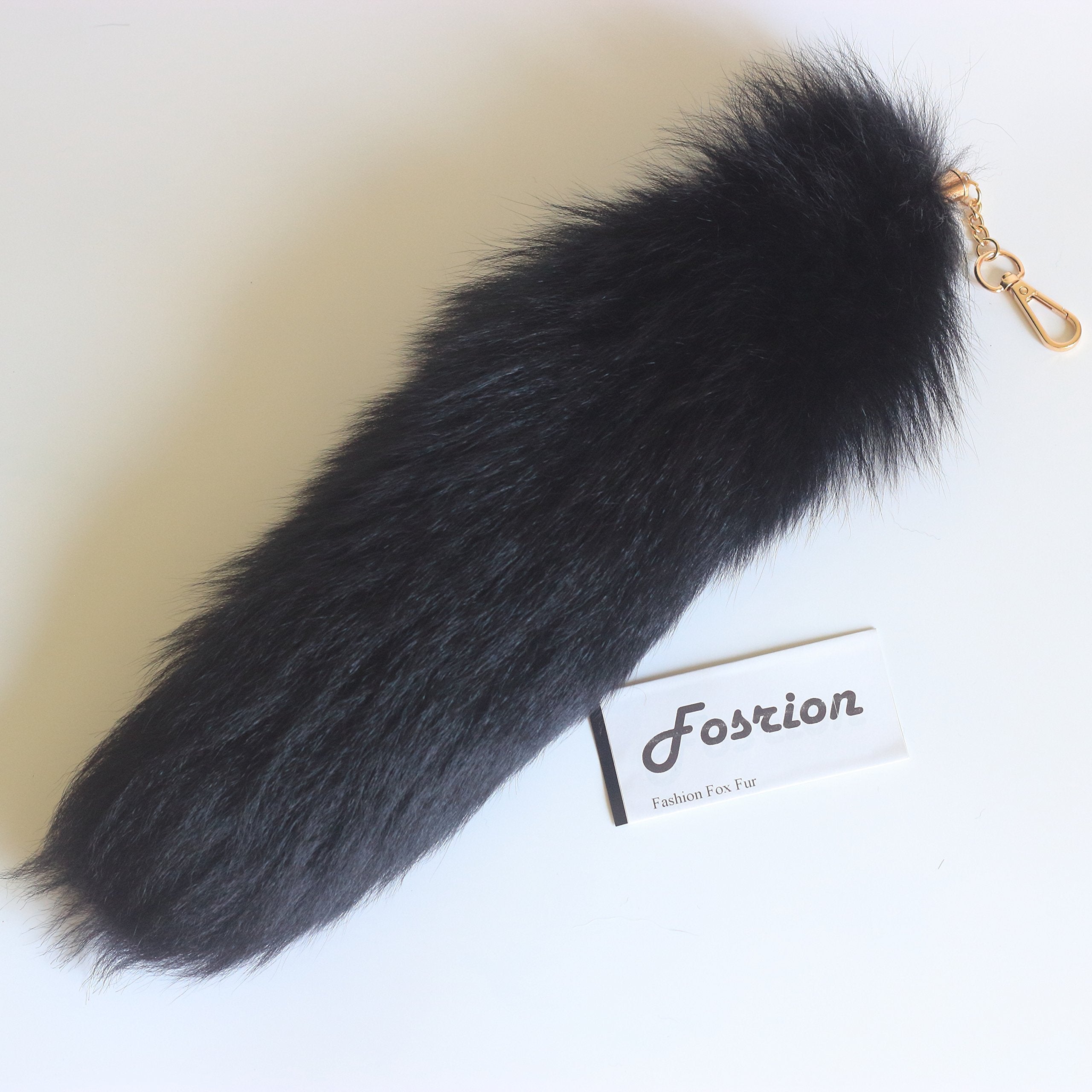 Fashion Black Fox Tail Keychain Pendant - Fashion Accessory & Halloween Cosplay Prop