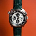 22mm Forest Green - Long - BARTON Alligator Grain - Quick Release Leather Watch Bands