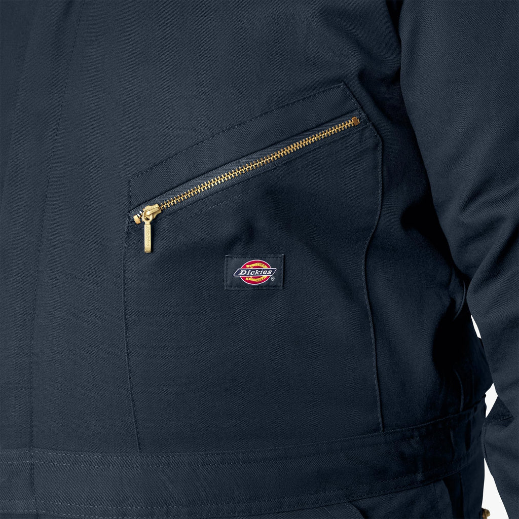 Dickies Men's 7 1/2 Ounce Twill Deluxe Long Sleeve Coverall, Dark Navy, X-Large/X-Tall
