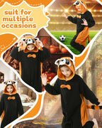 CANASOUR Red Panda Onesie Halloween Kids Cosplay Costume Girls Animal Unisex Outfuit One Piece Hooded Soft Pajamas Party 6-8 Yea